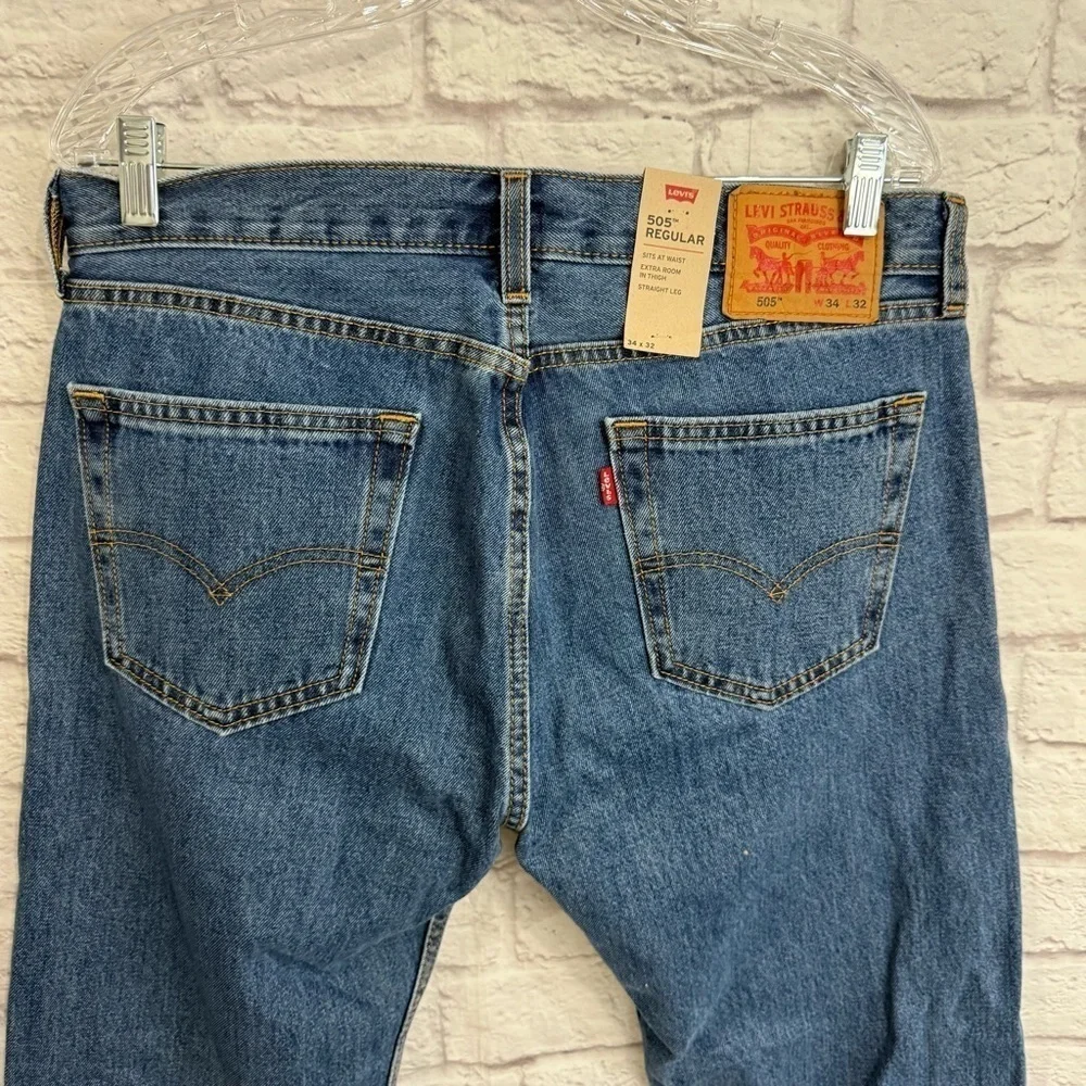Levi’s 505 mens regular fit jeans nwt 34 x 32 straight leg 34x32